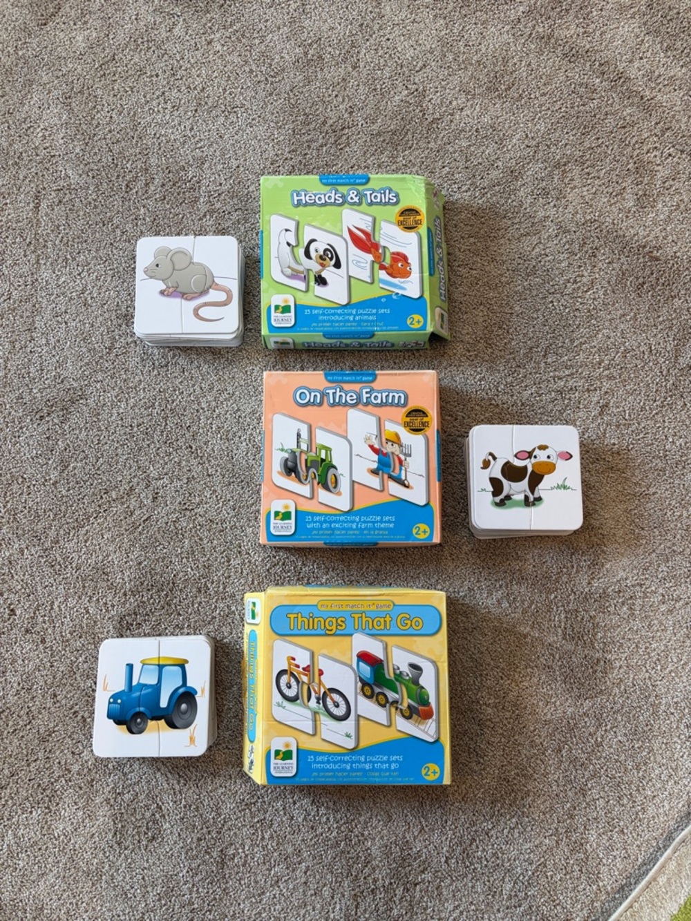 Set of 3 EUC The Learning Journey Match It Games